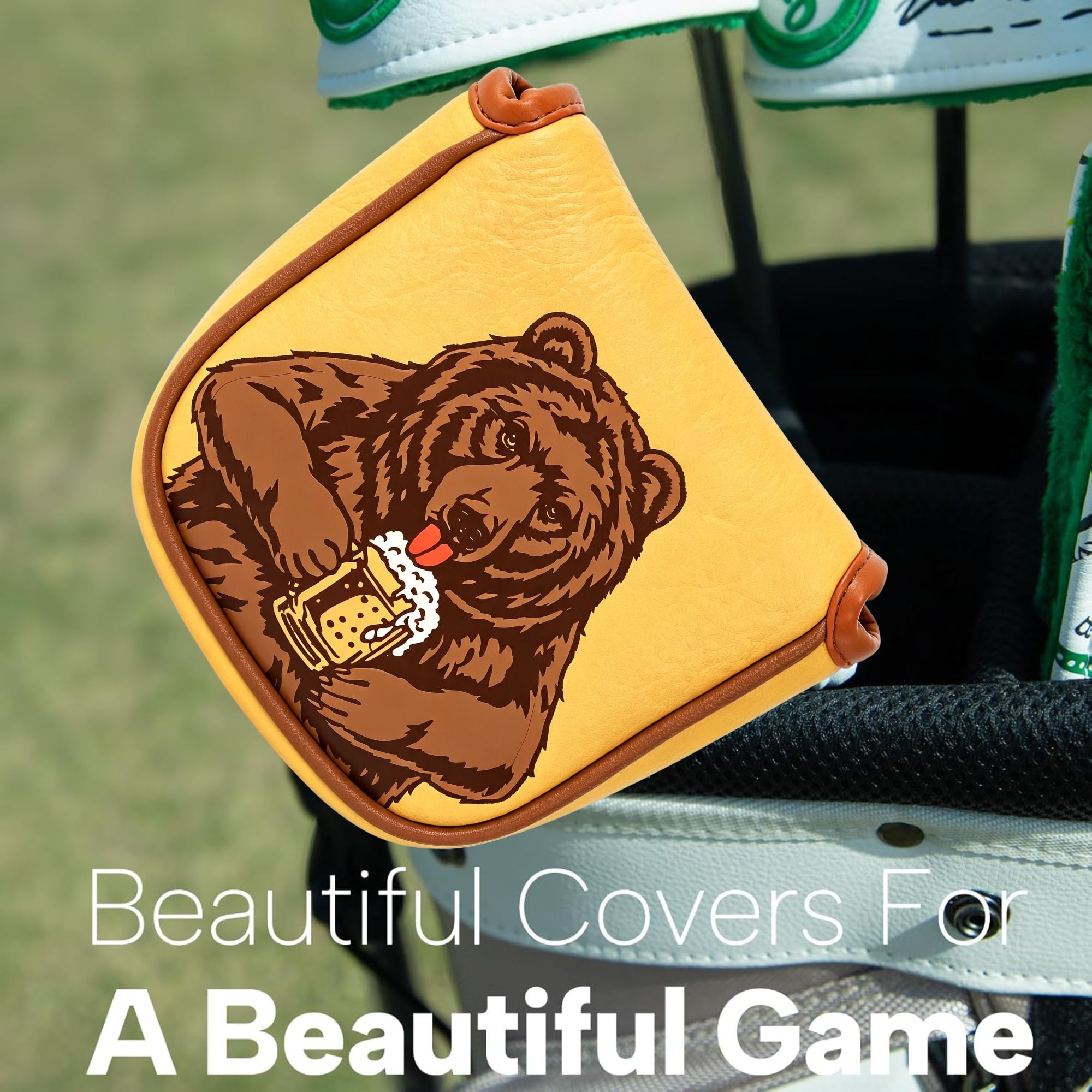 대부분의 브랜드에 적합한 맥주곰 디자인의 해골 자수 골 - Headcover Driver 리뷰 및 가격