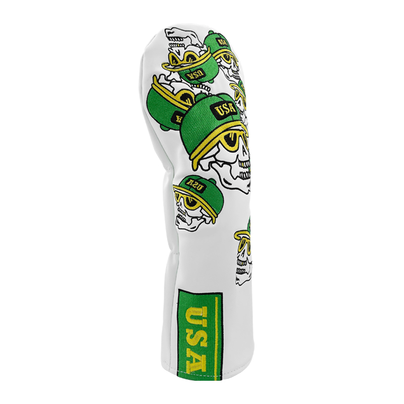 흰색 가죽 해골 무늬 골프 헤드 커버 고품질 골프 클럽 - Headcover Driver 리뷰 및 가격