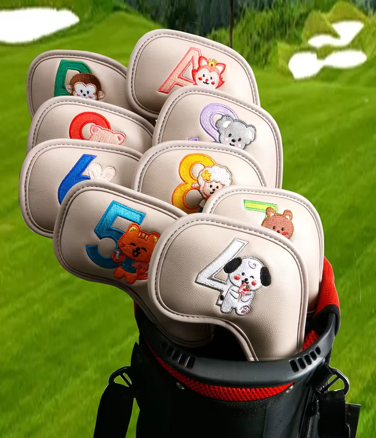 9Pcs 귀여운 만화 동물 골프 아이언 헤드 커버, P - Headcover Driver 리뷰 및 가격