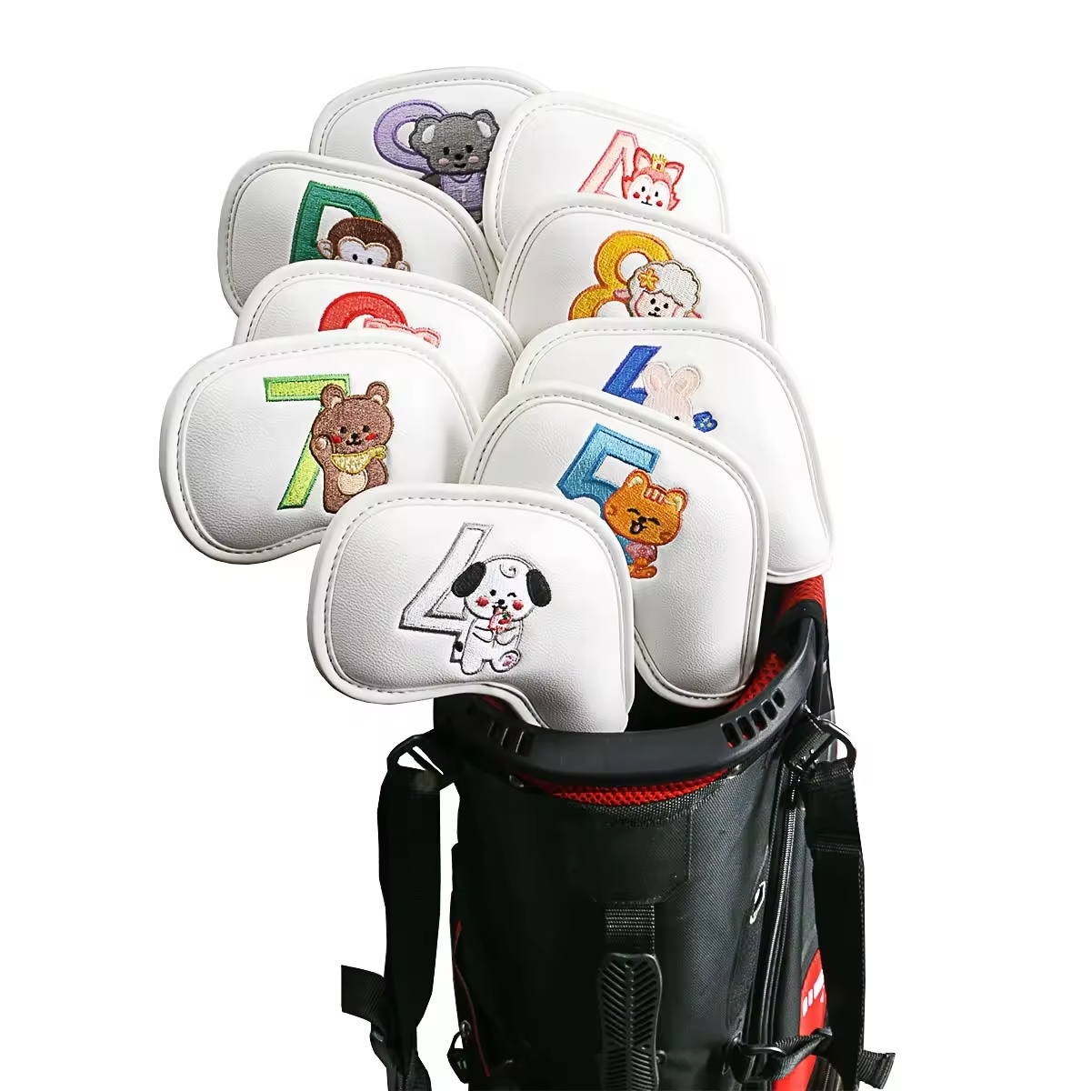 9Pcs 귀여운 만화 동물 골프 아이언 헤드 커버, P - Headcover Driver 리뷰 및 가격