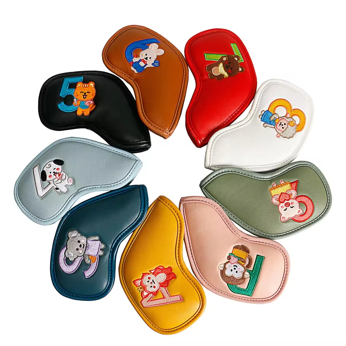 9Pcs 귀여운 만화 동물 골프 아이언 헤드 커버, P - Headcover Driver 리뷰 및 가격